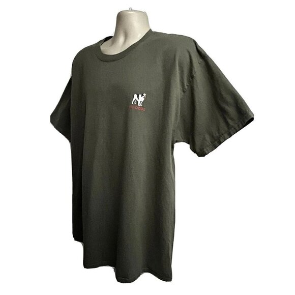 Big Dogs Army Green Double Graphic T-Shirt 2XL Novelty Funny Preshrunk Cotton - Picture 2 of 6